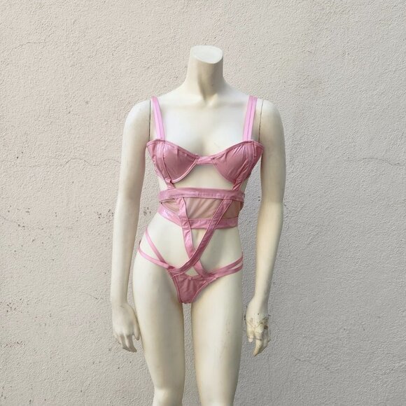 Frederick's of Hollywood Other - Frederick's‎ of Hollywood Makayla Pink Patent Leather Teddy